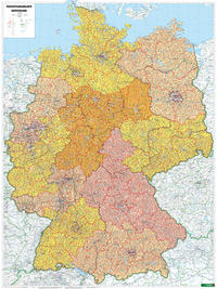 Deutschland Postleitzahlen, 1:700.000, Magnetmarkiertafel