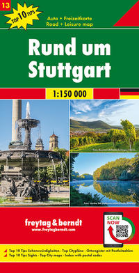 Rund um Stuttgart, Autokarte 1:150.000, Top 10 Tips, Blatt 13