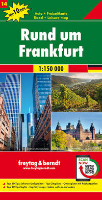 Rund um Frankfurt, Autokarte 1:150.000, Top 10 Tips, Blatt 14