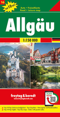 Allgäu, Autokarte 1:150.000, Top 10 Tips, Blatt 16