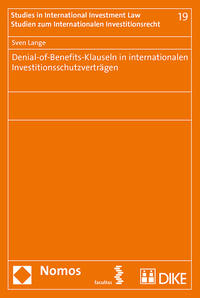 Denial-of-Benefits-Klauseln in internationalen Investitionsschutzverträgen