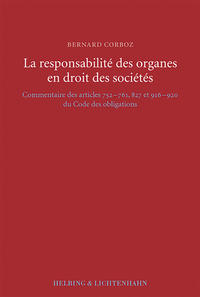 La responsabilité des organes en droit des sociétés