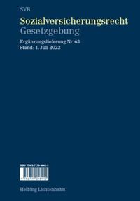 Sozialversicherungsrecht - Gesetzgebung EL 63