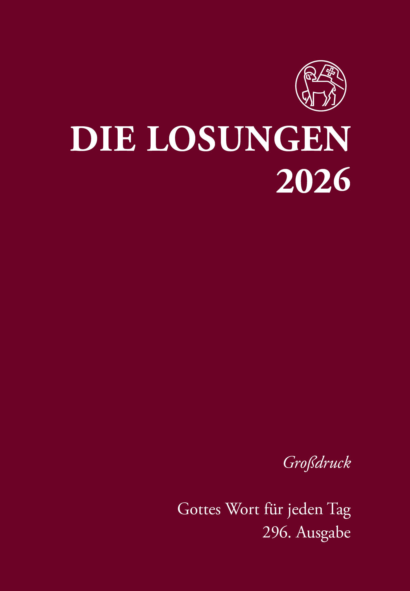 Cover-Abbildung für Losungen Deutschland 2026 / Die Losungen 2026 (Hardcover) (99999---978-3-7245-2776-3)
