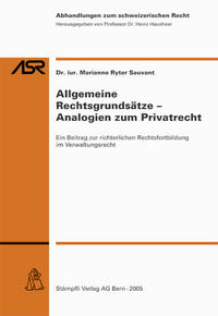 Allgemeine Rechtsgrundsätze - Analogien zum Privatrecht