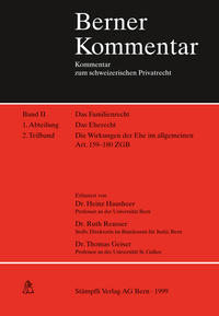 Familienrecht / Die Wirkungen der Ehe im allgemeinen Artikel 159-180 ZGB