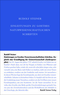 Einleitungen zu Goethes Naturwissenschaftlichen Schriften