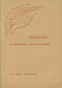 Beiträge zur Rudolf Steiner Gesamtausgabe, Heft 11