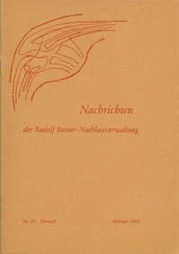 Beiträge zur Rudolf Steiner Gesamtausgabe, Heft 22