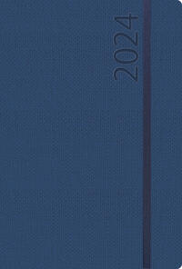 Buchkalender Struktur dunkelblau 2024