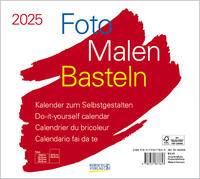 Foto-Malen-Basteln Bastelkalender quer weiß 2025