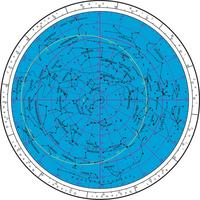 Sternkarte, Nördlicher Sternhimmel, mit Planetenzeiger