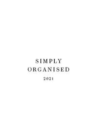 Simply Organised 2021