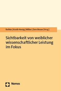 Cover-Abbildung für Sichtbarkeit von weiblicher wissenschaftlicher Leistung im Fokus (Softcover/Paperback) (99999---978-3-7560-0373-0)
