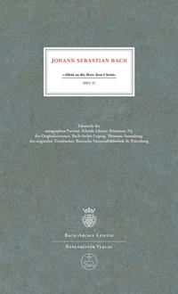 Allein zu dir, Herr Jesu Christ BWV 33. Kantate zum 13. Sonntag nach Trinitatis (komponiert zum 3. September 1724)