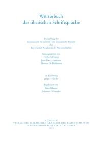 Wörterbuch der tibetischen Schriftsprache 11. Lieferung
