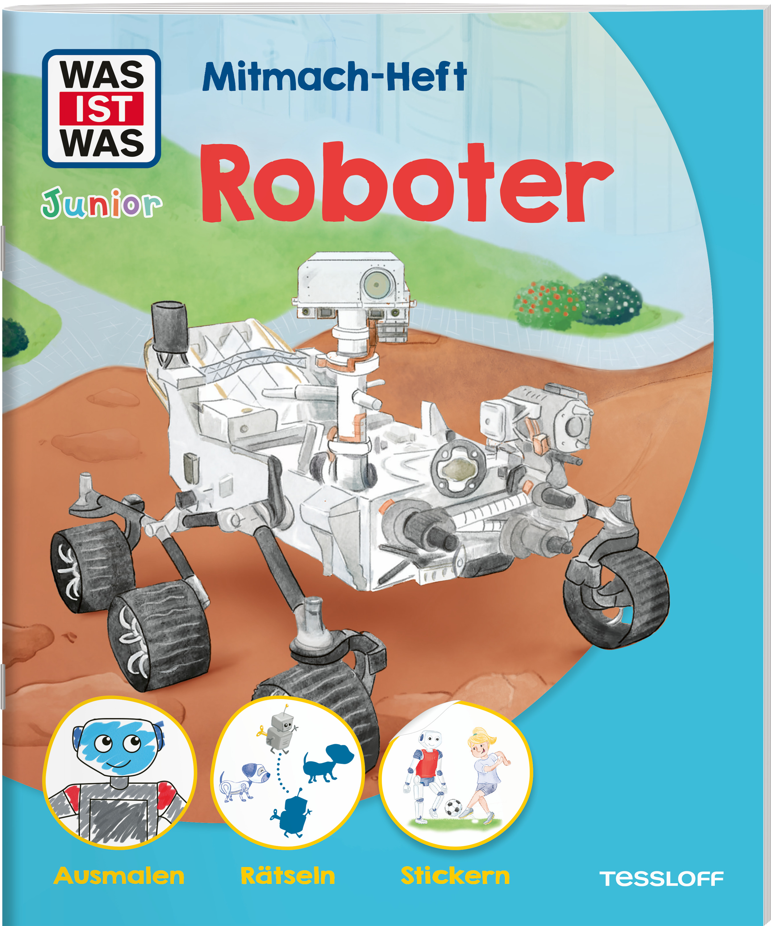 Cover-Abbildung für WAS IST WAS Junior Mitmach-Heft Roboter (99999---978-3-7886-2270-1)