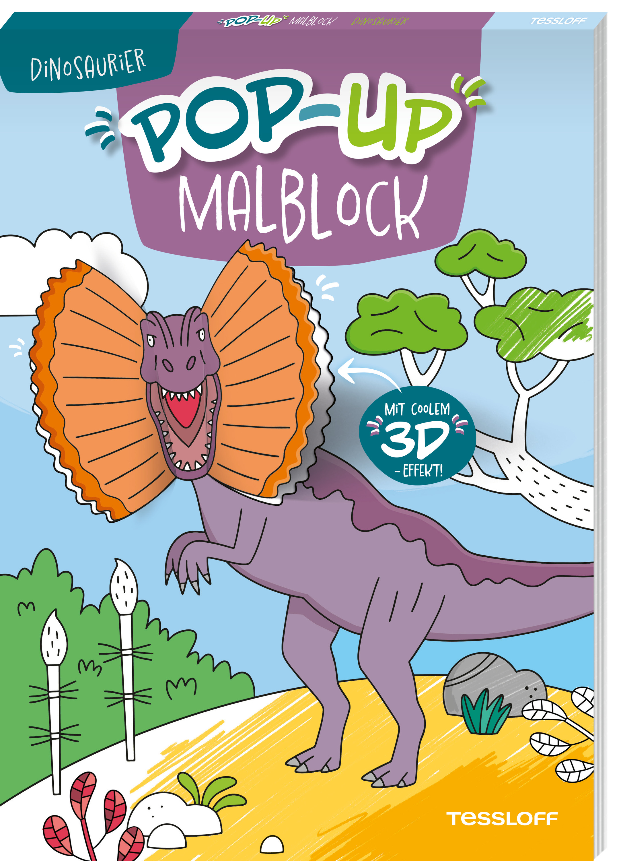 Cover-Abbildung für Pop-up Malblock. Dinosaurier (Softcover/Paperback) (99999---978-3-7886-4719-3)