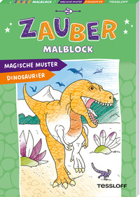 Cover-Abbildung für Zaubermalblock. Magische Muster. Dinosaurier (Softcover/Paperback) (99999---978-3-7886-4728-5)