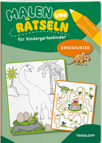 Cover-Abbildung für Malen und Rätseln für Kindergartenkinder. Dinosaurier (99999---978-3-7886-4753-7)