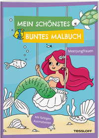 Cover-Abbildung für Mein schönstes buntes Malbuch. Meerjungfrauen (99999---978-3-7886-4765-0)