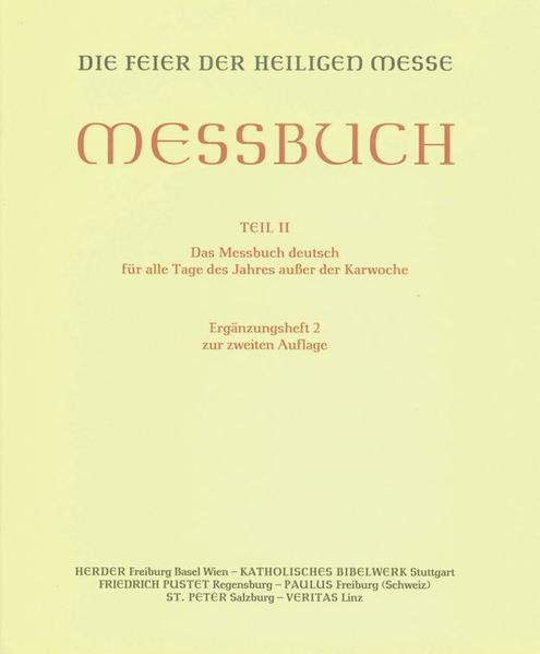 Messbuch - Altarausgabe / Für alle Tage des Jahres außer der Karwoche