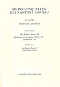 Rechtsquellen des Kantons Aargau / Rechte der Landschaft / Die Freien Ämter II