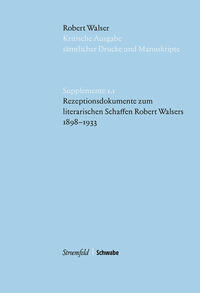 Rezeptionsdokumente zum literarischen Schaffen Robert Walsers 1898-1933