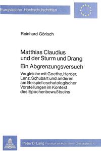 Matthias Claudius und der Sturm und Drang- Ein Abgrenzungsversuch