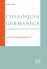 COLLOQUIA GERMANICA 54, 3-4