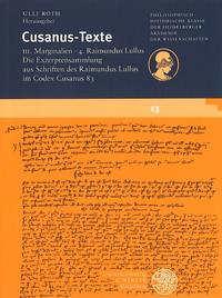 Cusanus-Texte / III. Marginalien