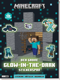 Cover-Abbildung für Minecraft: Der große Glow-in-the-Dark Stickerspaß: Stickern - Rätseln - Ausmalen (Softcover/Paperback) (99999---978-3-8332-4624-1)
