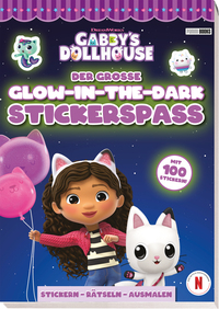 Cover-Abbildung für Gabby's Dollhouse: Der große Glow-in-the-Dark-Stickerspaß: Stickern - Rätseln - Ausmalen (Softcover/Paperback) (99999---978-3-8332-4673-9)
