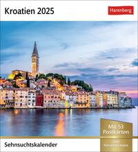 Kroatien Sehnsuchtskalender 2025 - Wochenkalender mit 53 Postkarten