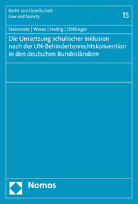 Cover-Abbildung für Die Umsetzung schulischer Inklusion nach der UN-Behindertenrechtskonvention in den deutschen Bundesländern (Softcover/Paperback) (99999---978-3-848...