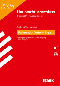 STARK Original-Prüfungen Hauptschulabschluss 2024 - Mathematik, Deutsch, Englisch 9. Klasse - Baden-Württemberg