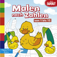 Malen nach Zahlen von 1-12 - rot