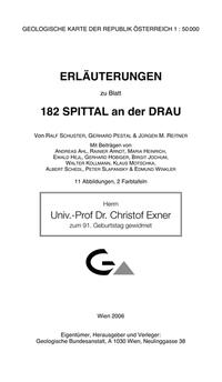 Erläuterungen zu Blatt 182 Spittal an der Drau