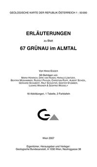 Erläuterungen zu Blatt 67 Grünau im Almtal