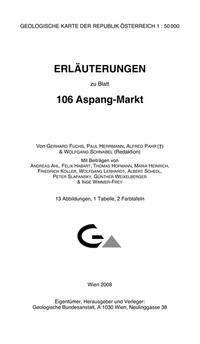 Erläuterungen zu Blatt 106 Aspang-Markt