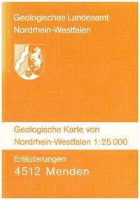 Geologische Karten von Nordrhein-Westfalen 1:25000 / Menden