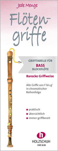 Jede Menge Flötengriffe - Bassblockflöte (Barocke Griffweise)