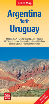 Nelles Map Landkarte Argentina: North, Uruguay - Argentinien : Nord, Uruguay - Argentine : Nord, Uruguay - Argentina : Norte, Uruguay