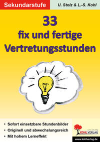 33 fix und fertige Vertretungsstunden Sekundarstufe