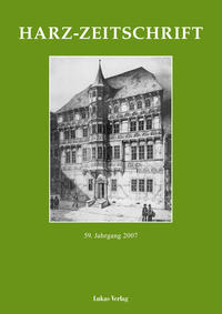 Harz-Zeitschrift für den Harz-Verein für Geschichte und Altertumskunde / Harz-Zeitschrift für den Harz-Verein für Geschichte und Altertumskunde