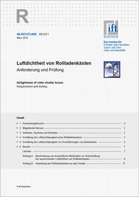 ift-Richtlinie AB-02/1 - Luftdichtheit von Rollladenkästen