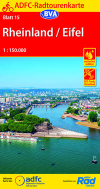 ADFC-Radtourenkarte 15 Rheinland/Eifel 1:150.000, reiß- und wetterfest, GPS-Tracks Download