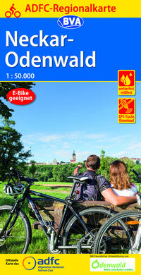 ADFC-Regionalkarte Neckar-Odenwald, 1:50.000, mit Tagestourenvorschlägen, reiß- und wetterfest, E-Bike-geeignet, GPS-Tracks Download
