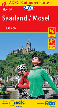 ADFC-Radtourenkarte 19 Saarland/Mosel 1:150.000, reiß- und wetterfest, GPS-Tracks Download