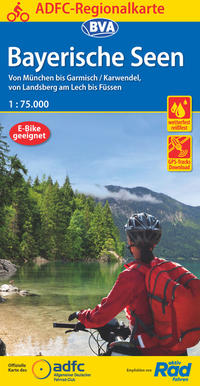 ADFC-Regionalkarte Bayerische Seen, 1:75.000, reiß- und wetterfest, GPS-Tracks Download